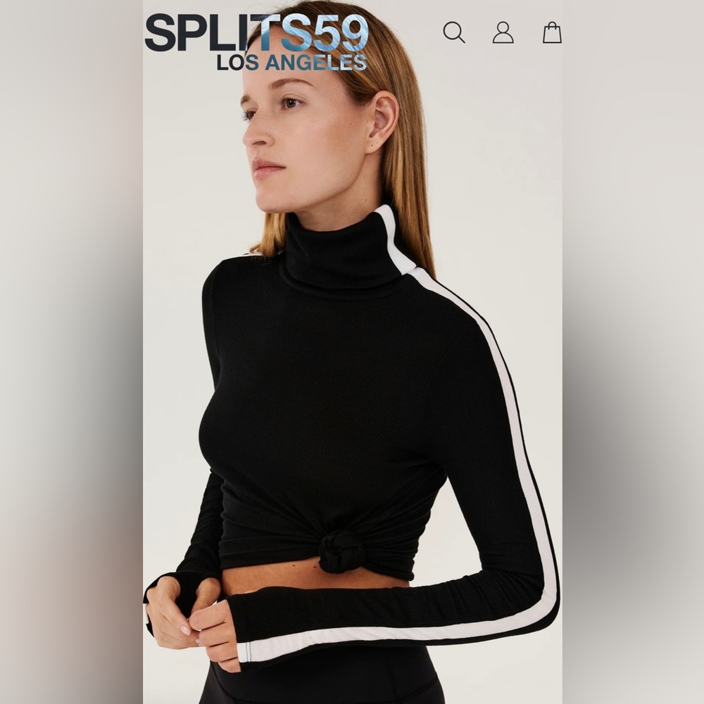 Splits 59 Jackson Rib crop turtleneck